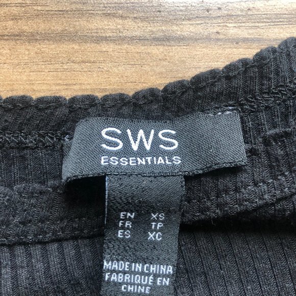 Ribbed Black Longsleeve Shirt - Picture 2 of 2